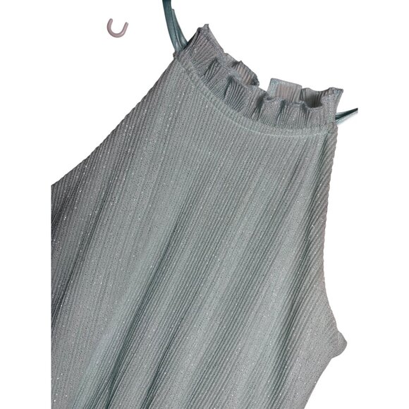 Xtraordinary Girls Size 16 Mint Green Glitter High-Neck A-Line Long Maxi Dress - Picture 5 of 10